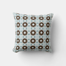 decorative pillow featuring a geometric pattern