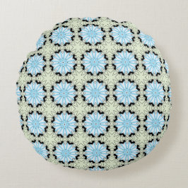 decorative pillow featuring a geometric pattern ラウンドクッション