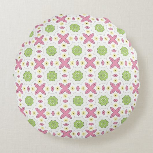 decorative pillow featuring a geometric pattern ラウンドクッション (正面)