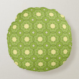 decorative pillow featuring a geometric pattern ラウンドクッション