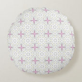 decorative pillow featuring a geometric pattern ラウンドクッション (正面)