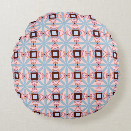 decorative pillow featuring a geometric pattern ラウンドクッション (正面)
