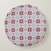 decorative pillow featuring a geometric pattern ラウンドクッション (裏面)