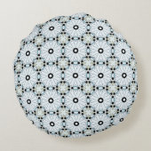 decorative pillow featuring a geometric pattern ラウンドクッション (裏面)