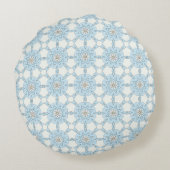decorative pillow featuring a geometric pattern ラウンドクッション (裏面)