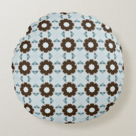 decorative pillow featuring a geometric pattern ラウンドクッション
