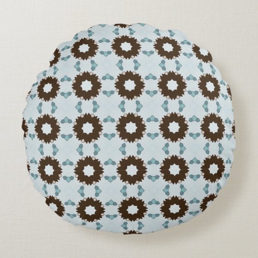 decorative pillow featuring a geometric pattern ラウンドクッション (正面)