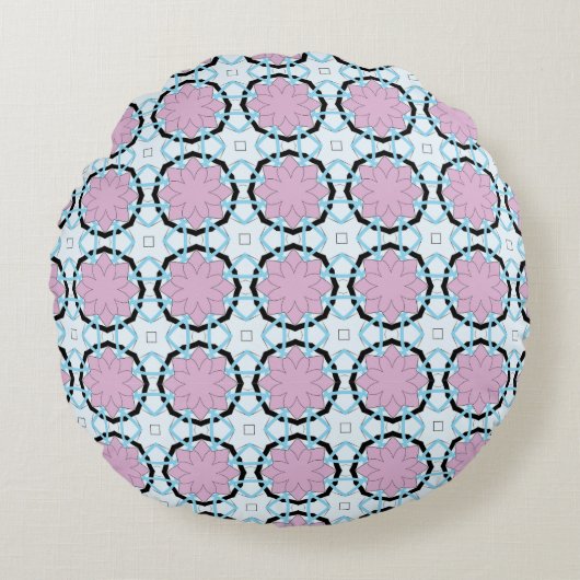 decorative pillow featuring a geometric pattern ラウンドクッション (正面)