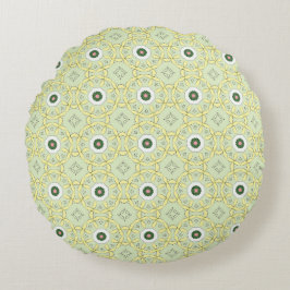 decorative pillow featuring a geometric pattern ラウンドクッション