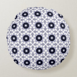 decorative pillow featuring a geometric pattern ラウンドクッション