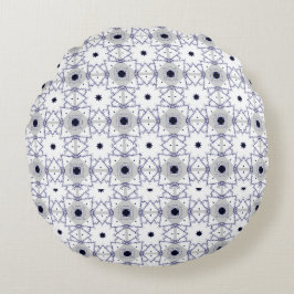 decorative pillow featuring a geometric pattern ラウンドクッション
