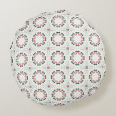decorative pillow featuring a geometric pattern ラウンドクッション (裏面)