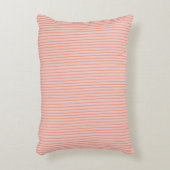 Decorative Pillow Stripes Modern Coral Peach アクセントクッション (正面(垂直))