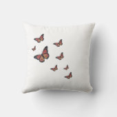 Decorative pillow with crimson Butterfly クッション (裏面)
