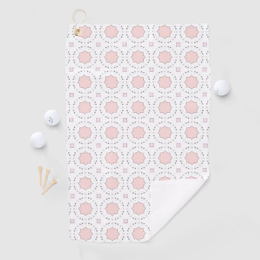 Decorative pink geometric mandala patterned  ゴルフタオル (インサイチュ)