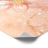 Decorative Pink Green Purity Lotus ポスター (角)