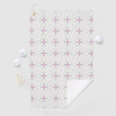 Decorative pink star geometric patterned  ゴルフタオル (インサイチュ)