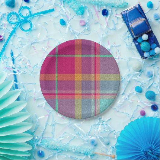 Decorative Plaid ペーパープレート (パーティー)
