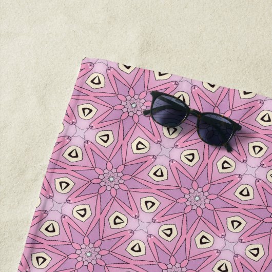 Decorative purple patterned  ビーチタオル (インサイチュ)