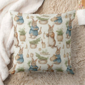 Decorative Rabbit Pattern Throw Pillow クッション (ブランケット)