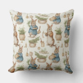 Decorative Rabbit Pattern Throw Pillow クッション (正面)