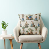 Decorative Rabbit Pattern Throw Pillow クッション (椅子)