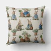 Decorative Rabbit Pattern Throw Pillow クッション (裏面)