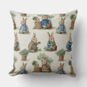 Decorative Rabbit Pattern Throw Pillow クッション (正面)