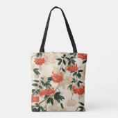 Decorative red and white berries design トートバッグ (裏面)