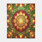 Decorative Red Green Fleece Blanket フリースブランケット (正面)