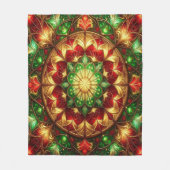 Decorative Red Green Fleece Blanket フリースブランケット (正面)