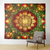 Decorative Red Green Holiday Backdrop タペストリー (インサイチュ(横))