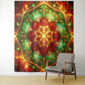 Decorative Red Green Holiday Backdrop タペストリー (インサイチュ)