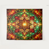 Decorative Red Green Holiday Backdrop タペストリー (正面(横))