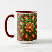 Decorative Red Green Holiday Mug マグカップ (左)
