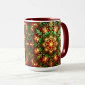 Decorative Red Green Holiday Mug マグカップ (正面右)