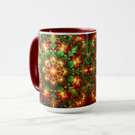 Decorative Red Green Holiday Mug マグカップ