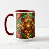 Decorative Red Green Holiday Mug マグカップ (左)