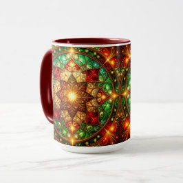 Decorative Red Green Holiday Mug マグカップ