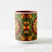 Decorative Red Green Holiday Mug マグカップ (中央)