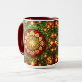 Decorative Red Green Holiday Mug マグカップ (正面左)
