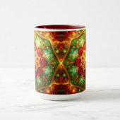 Decorative Red Green Holiday Mug マグカップ (中央)