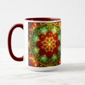 Decorative Red Green Holiday Mug マグカップ (左)