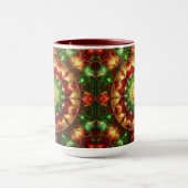 Decorative Red Green Holiday Mug マグカップ (中央)