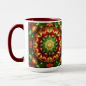 Decorative Red Green Holiday Mug マグカップ (左)