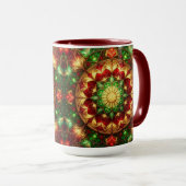 Decorative Red Green Holiday Mug マグカップ (正面右)