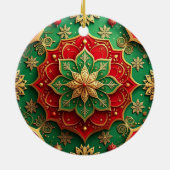 Decorative Red Green Holiday Ornament セラミックオーナメント (裏面)