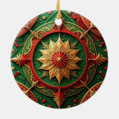 Decorative Red Green Holiday Ornament セラミックオーナメント (裏面)