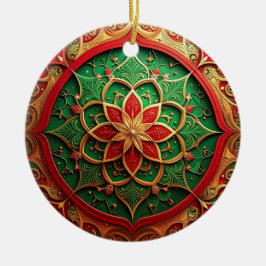 Decorative Red Green Holiday Ornament セラミックオーナメント
