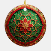 Decorative Red Green Holiday Ornament セラミックオーナメント (裏面)
